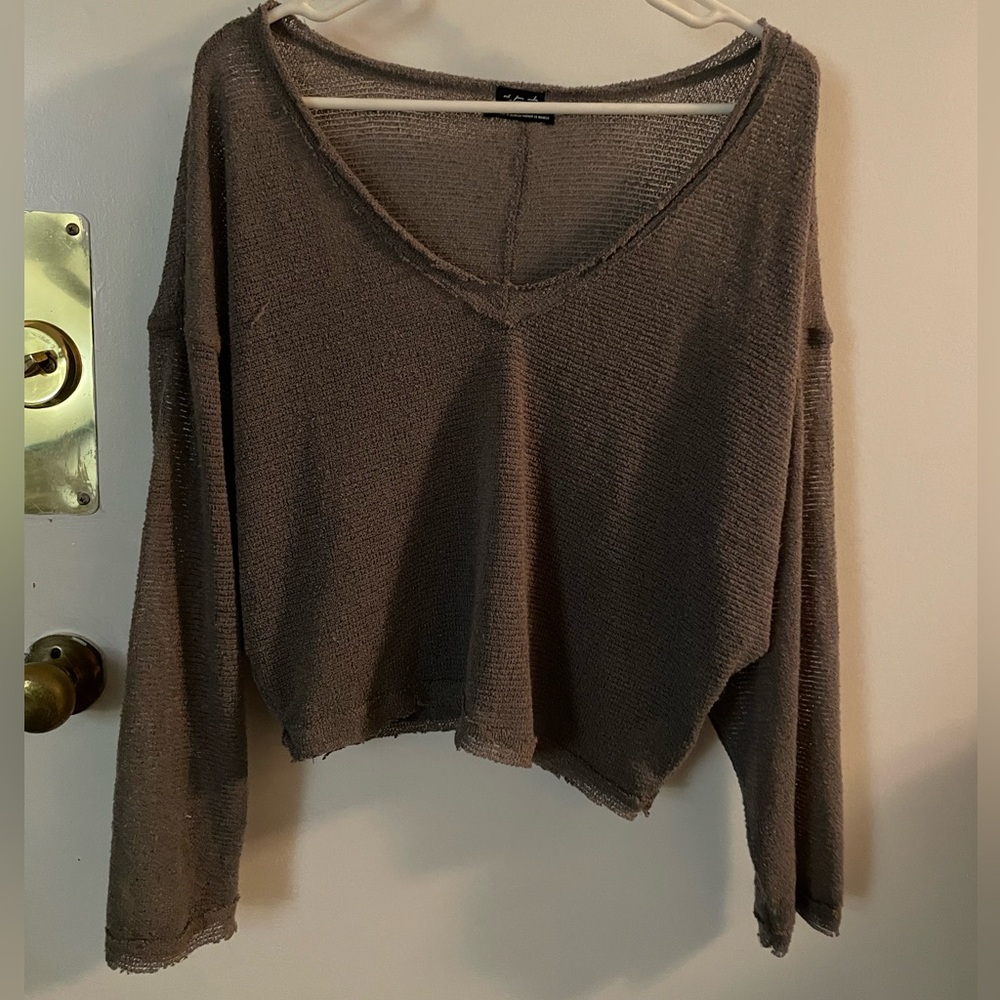 Urban Outfitters out from under cropped lightweight sweater